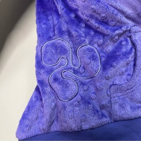 Triple Flip Purple Bubble Dot Fleece Zip up Sweater Size 10​ - Picture 6 of 12